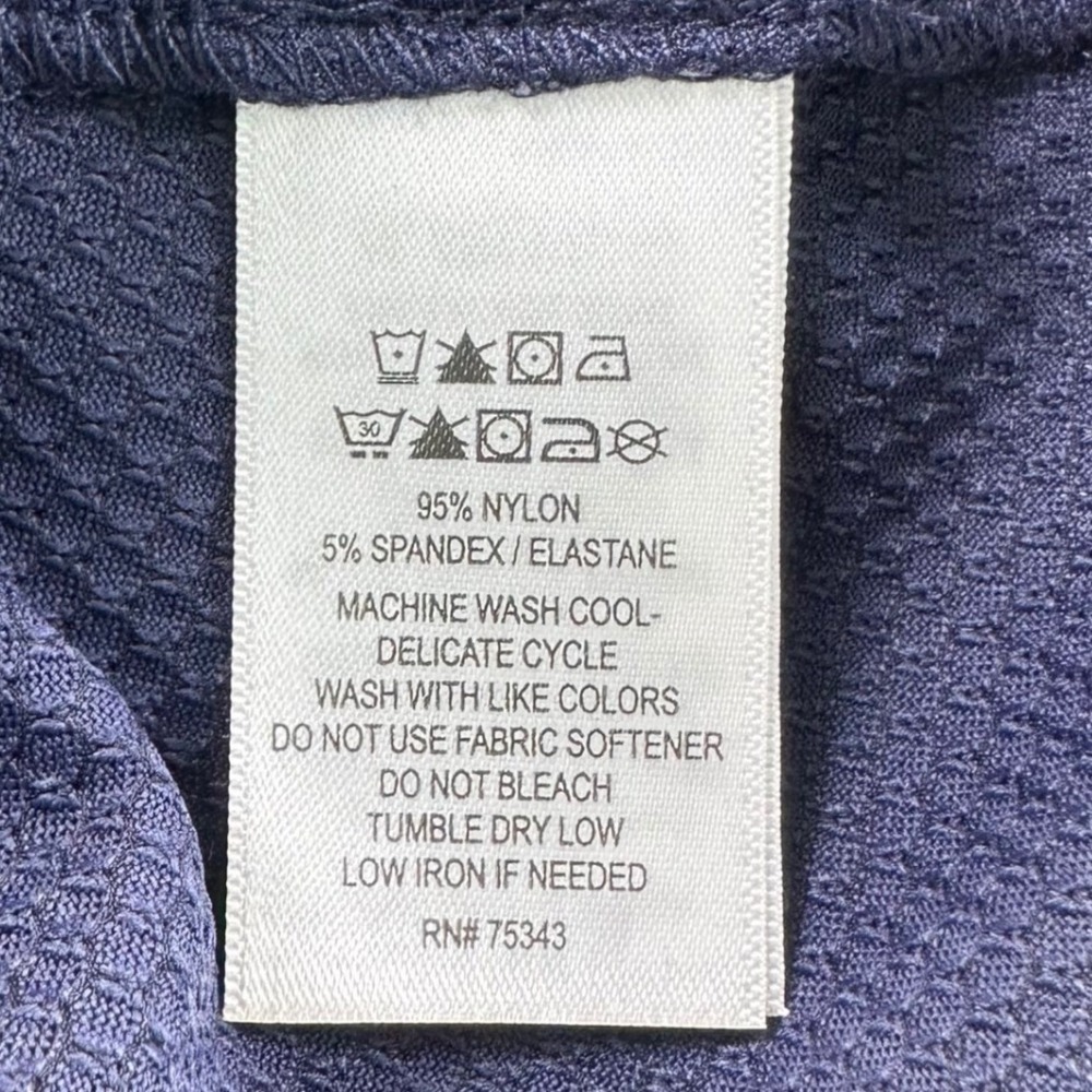 Tommy Bahama Golf Womens Large Navy Blue Honeycomb Quarter Zip Pullover Active - Picture 10 of 10